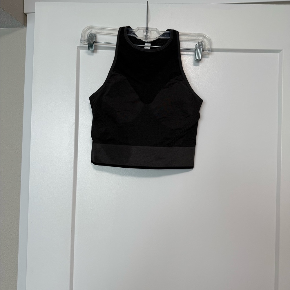Lululemon Seamless Mesh Supportive Training Tank Top Graphite Grey Size 4 - Picture 3 of 6
